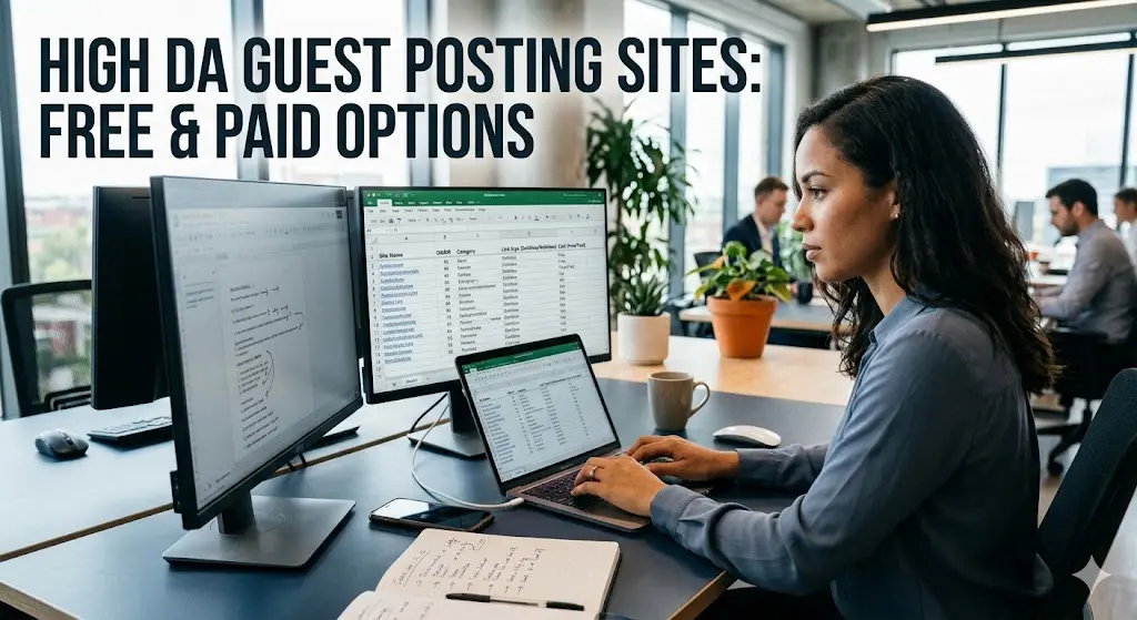 High DA Guest Posting Sites Including Free Avd Paid Options